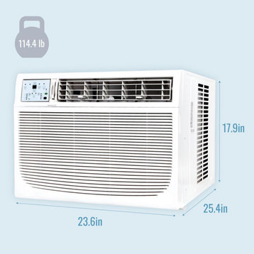 18,000/17,700 BTU 230V Wall Air Conditioner With LCD Remote Control