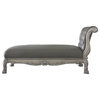 Benzara BM225676 Fabric Chaise With Pillow and Carved Claw Feet, Antique White