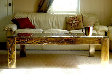 Coffee Table w/ Handwoven Wire