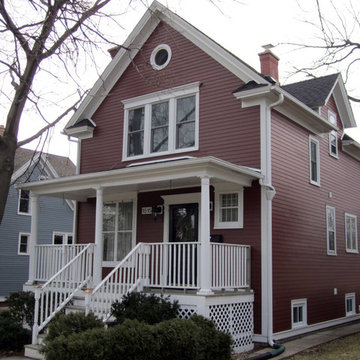 Farm House Style Home - Wilmette, IL in James Hardie Siding & Trim