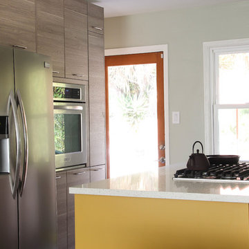 Compact & Vivid Contemporary Kitchen in Pasadena