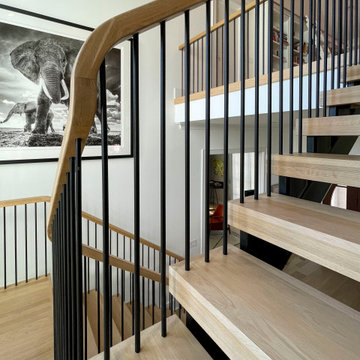 Project #96 | Dramatic Cantilevered U-Shaped Staircase