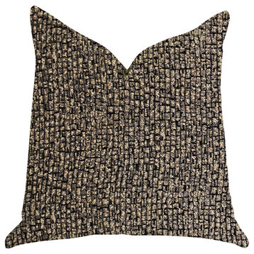Chameleon Bronze and Gold Tone Luxury Throw Pillow, Double Sided 20"x20"