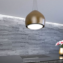 Futuro Futuro 21-inch Dome Brass Island Range Hood - Range Hoods And Vents