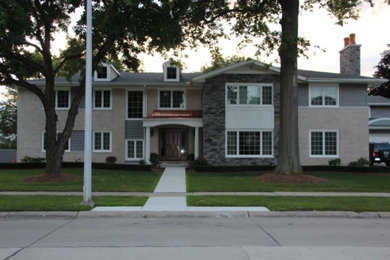 Example of an exterior home design in Detroit