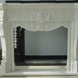 Natural Carved Stone Fireplaces - Indoor Fireplaces