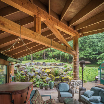 Damascus, OR Residence | Carport, Garden Art Piece & Interior Exposed Beam