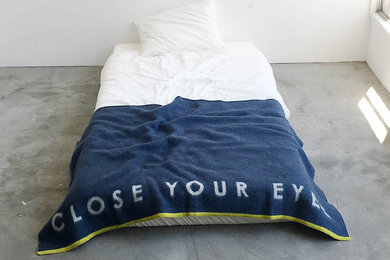 Close your eyes wool blanket