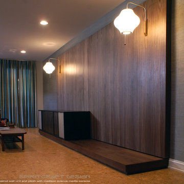 Madison Avenue Mid Century Style Consoles, Headboards and Wall Units