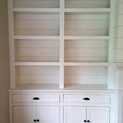 Built-In Wall Unit With Fireplace Mantle - Entertainment Centers And Tv Stands