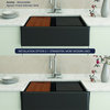 BOCCHI 1600-504-0120 Apron-Front 33" Single Bowl Granite Kitchen In Matte Black