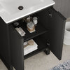 The Bradford Bathroom Vanity, Black, 24", Single Sink, Freestanding