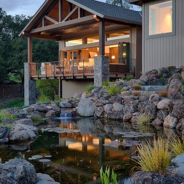 Hillside Remodel Covered Deck Exterior