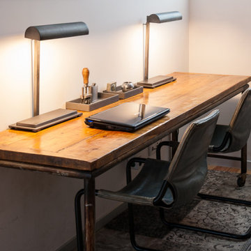 Double Desk with Task Lamps, Marvila