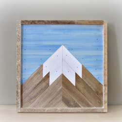 Blue Bird Mountain - Mixed Media Art