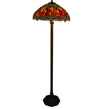 Tiffany-Style Dragonfly Floor Lamp