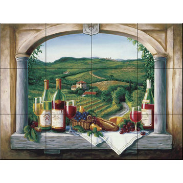 Tile Mural, Vineyard Reverie by Barbara Felisky