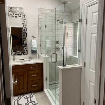 Master Bathroom with walk in shower in Frisco Texas
