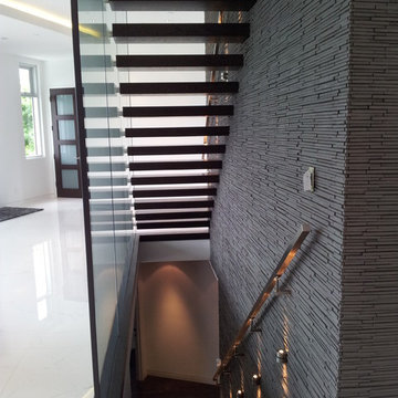 Cantilevered Wood Stairs