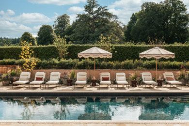 Inspiration for a classic swimming pool in London.