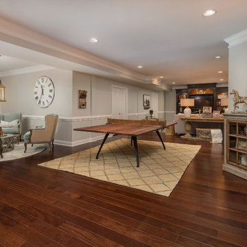 Icy Blue Wooden Ping-Pong Basement