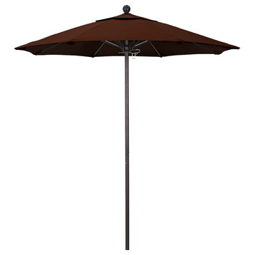 7.5' Fiberglass Umbrella Bronze, Sunbrella, Bay Brown