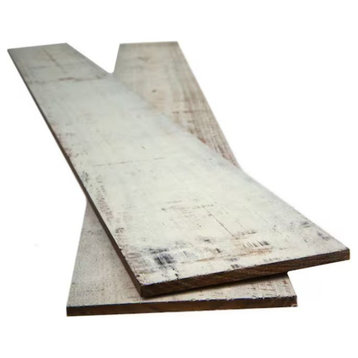 Thermally-Modified Barn Wood Wall Planks, 5"W x 48"L, 10.sq.ft. Pearl, Pack of 6