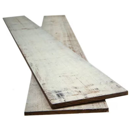 Thermally-Modified Barn Wood Wall Planks, 5"W x 48"L, 10.sq.ft. Pearl, Pack of 6