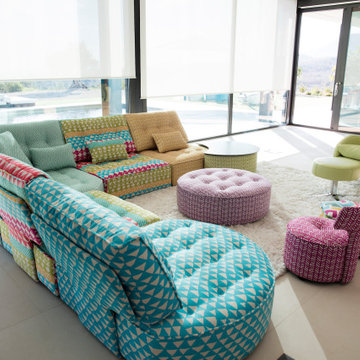 Arianne Love Contemporary Fabric Modular Sofa