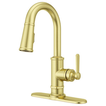 Pfister GT572TD Port Haven 1.8 GPM 1 Hole Pull Down Bar Faucet - Brushed Gold