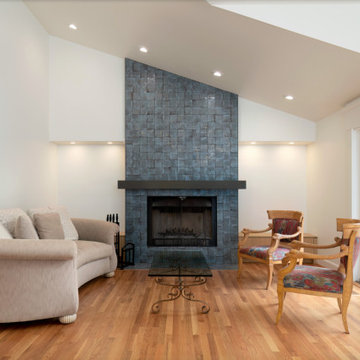 Vaulted Living Room with Tile Fireplace - Alamo, CA