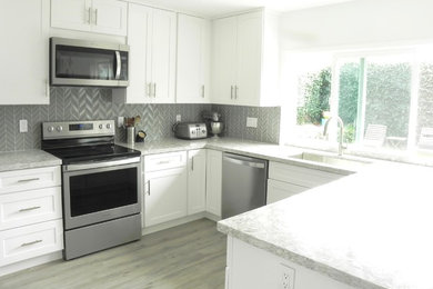 Trendy kitchen photo in Orange County