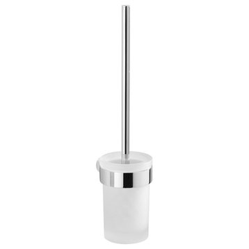 Wall Mounted Frosted Glass Toilet Brush