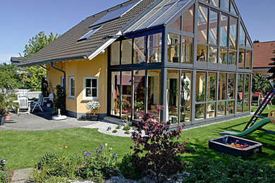 Photo of a contemporary home design.