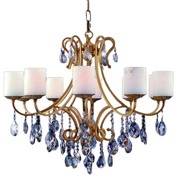Artistry Lighting Wrought Iron Collection Crystal Chandelier, 35x28