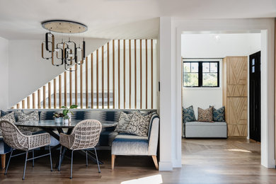 Example of an arts and crafts dining room design in Los Angeles