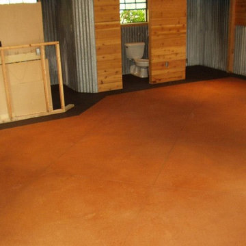 Light Colored Concrete Floors with and without scoring