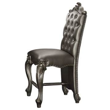 Versailles Counter Height Chair, Set-2, Silver