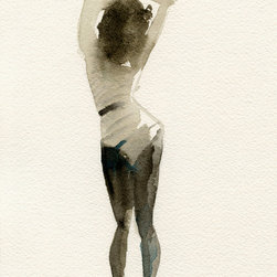 Black And White Stripes Watercolor - Fine Art Prints