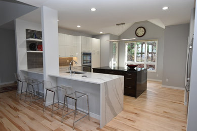 Example of a minimalist kitchen design in Other