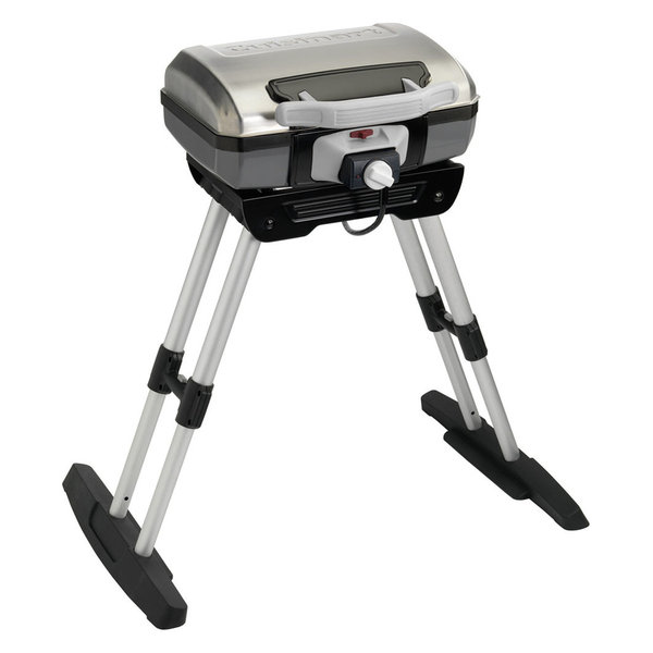 Outdoor Portable Electric Grill w/ Integrated Adjustable Telescoping B