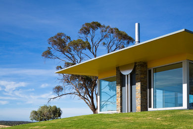 Photo of a contemporary home design in Adelaide.
