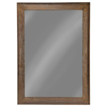 Coaster Odafin Glass Rectangle Floor Mirror Distressed Brown