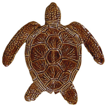 Baby Loggerhead Turtle Ceramic Swimming Pool Mosaic 6", Brown