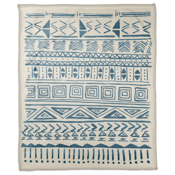 Blue Aztec 50x60 Coral Fleece Blanket