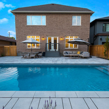 2022 Projects Gallery - Backyard Pool, Planting, and Railing Details