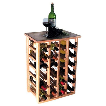 24 Bottle Floor Model Wine Rack, Oak