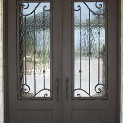 Seville Wrought Iron Double Door - Front Doors