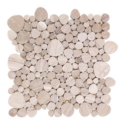 Marble Circle Grey - Mosaic Tile