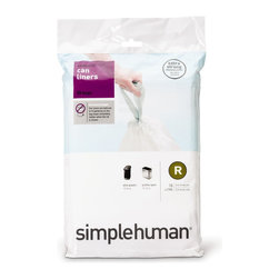 simplehuman - Code R Custom Fit Can Liners, 10 Liter, 20 Pack - Trash And Recycling Accessories
